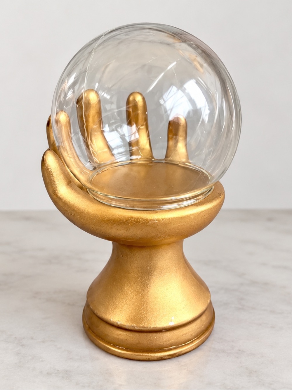 Target Bullseye Playground Halloween Crystal Ball Gold Hand Cloche FortuneTeller